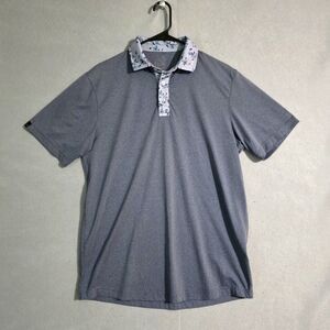 Swannies Mens Marco Navy Sky Performance Golf Polo Size Medium